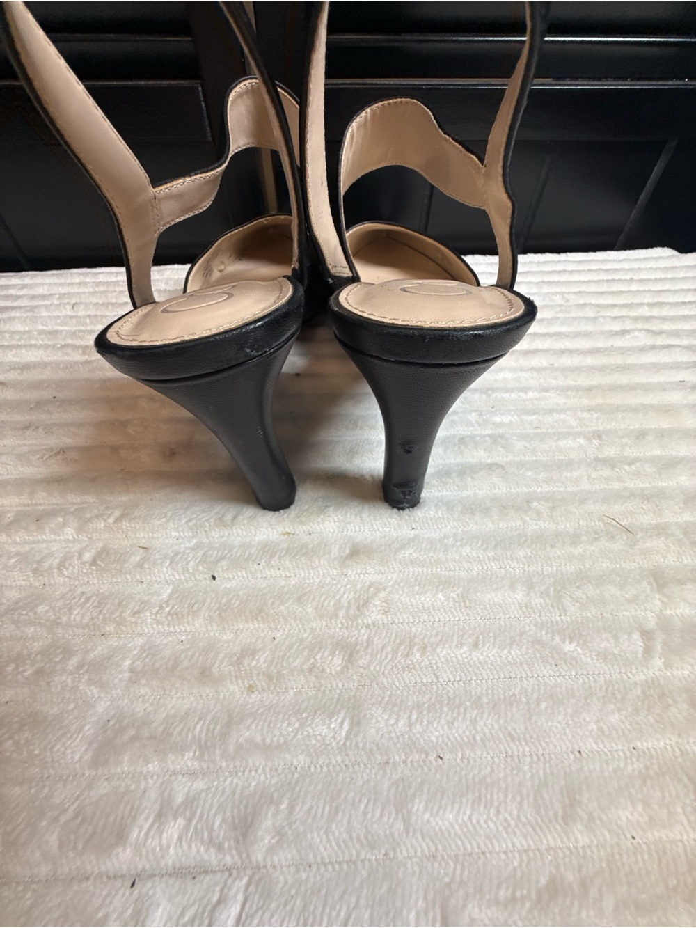 Calvin Klein Black Pointed Slingback Heels - Picture 5 of 8